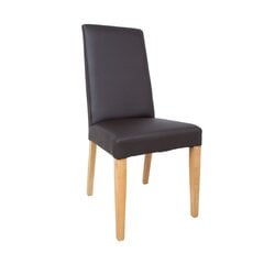 2 tuotteen paketti, Tuoli PAU 54x44xH96cm, tumman ruskea PU hinta ja tiedot | Ruokapöydän tuolit | hobbyhall.fi