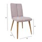 2 tuotteen paketti, Tuoli NOVA 59x53,5xH92cm, harmahtavan vaaleanpunainen hinta ja tiedot | Ruokapöydän tuolit | hobbyhall.fi