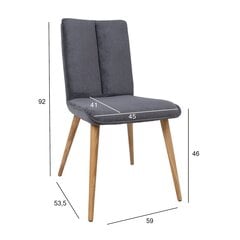 2 tuotteen paketti, Tuoli NOVA 59x53,5xH92cm, tummanharmaa hinta ja tiedot | Ruokapöydän tuolit | hobbyhall.fi