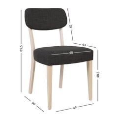 2 tuotteen paketti, Tuoli ADORA, tummanharmaa hinta ja tiedot | Ruokapöydän tuolit | hobbyhall.fi