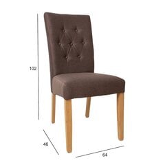 2 tuotteen paketti, Tuoli QUEEN 64x46xH102cm, ruskea hinta ja tiedot | Ruokapöydän tuolit | hobbyhall.fi