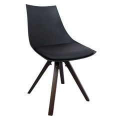 4 tuotteen paketti, Tuoli ADELE 46,5 x 53 x 80, musta muovi/tumma pyökki hinta ja tiedot | Ruokapöydän tuolit | hobbyhall.fi