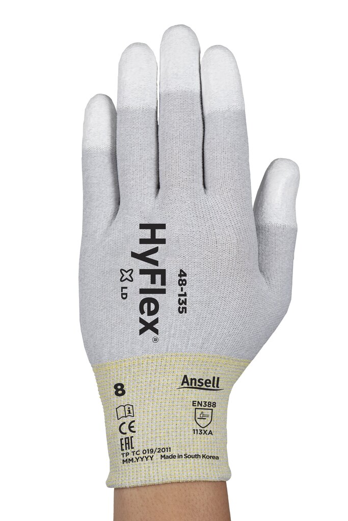 5 tuotteen paketti, Suojakäsineet Ansell HyFlex® 48-135, koko 8 hinta ja tiedot | Työkäsineet | hobbyhall.fi