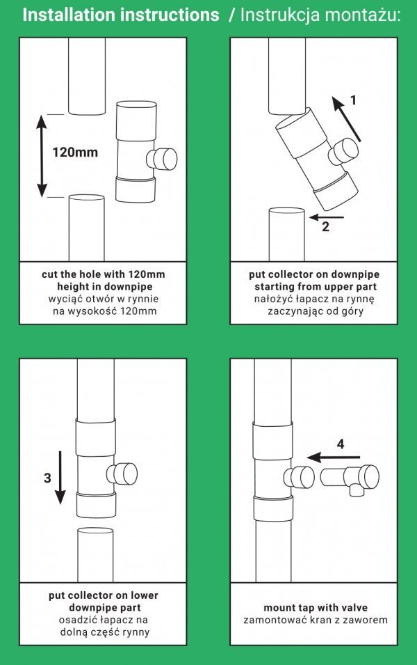 3 tuotteen paketti, Sadevedenkeräin/lukko venttiilillä 100mm -grafit hinta ja tiedot | Sadevesijärjestelmät | hobbyhall.fi