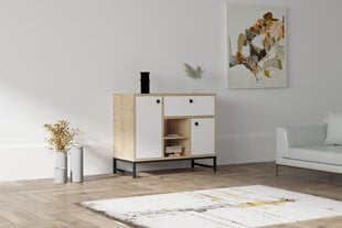 Konsolipöytä, Asir, 90x75x40 cm, valkoinen/musta hinta ja tiedot | Sivupöydät | hobbyhall.fi