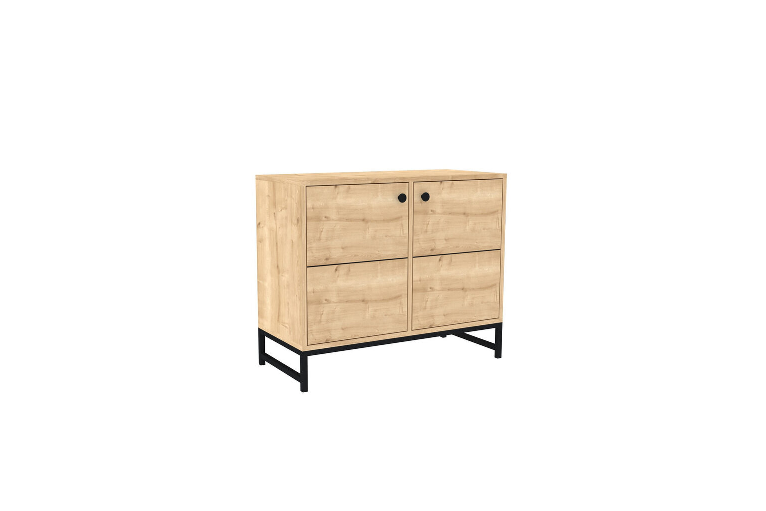 Konsolipöytä, Asir, 90x75x40 cm, beige/musta hinta ja tiedot | Sivupöydät | hobbyhall.fi