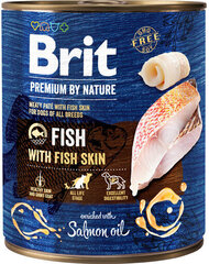 Brit Premium by Nature su žuvies oda, 800 g hinta ja tiedot | Koiran märkäruoka | hobbyhall.fi