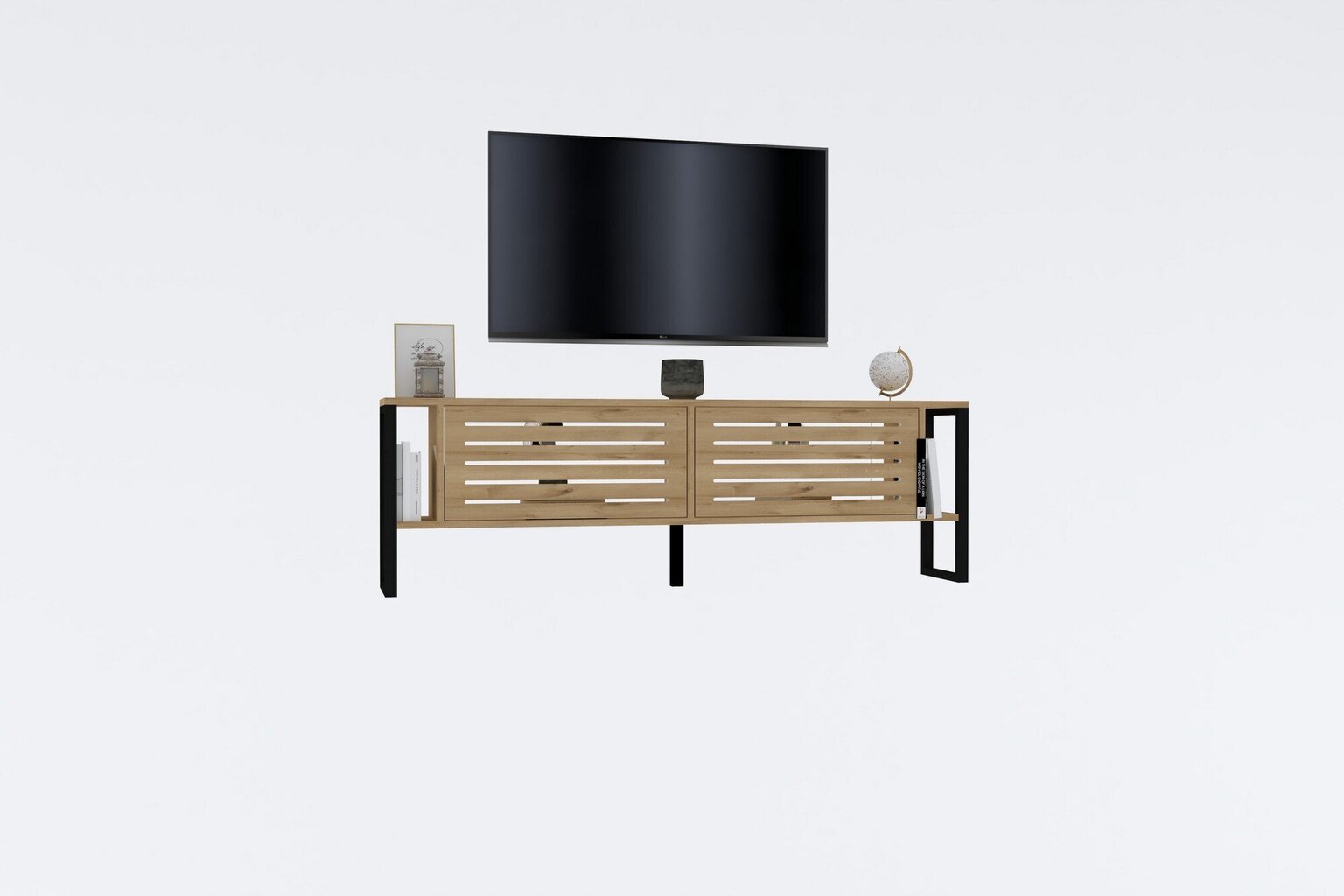 TV-taso, Asir, 160x50,4x24,5 cm, beige hinta ja tiedot | TV-tasot | hobbyhall.fi