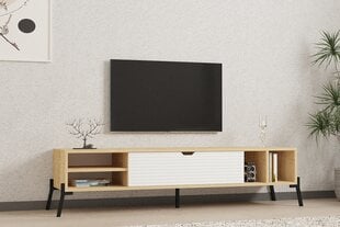 TV-taso, Asir, 160x36x40 cm, beige/valkoinen hinta ja tiedot | TV-tasot | hobbyhall.fi