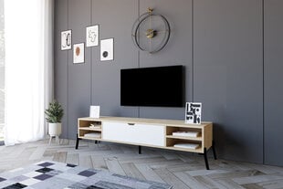 TV-taso, Asir, 160x36x40 cm, vaaleanruskea/valkoinen hinta ja tiedot | TV-tasot | hobbyhall.fi