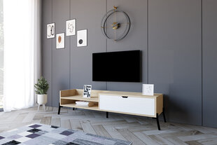 TV-taso, Asir, 160x36x40 cm, ruskea/valkoinen hinta ja tiedot | TV-tasot | hobbyhall.fi