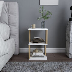 Yöpöytä, Asir, 29,6x29,6x49,4 cm, vaaleanruskea/valkoinen hinta ja tiedot | Yöpöydät | hobbyhall.fi