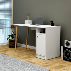 Pöytä, Asir, 120x32x42 cm, valkoinen/ruskea hinta ja tiedot | Tietokonepöydät ja työpöydät | hobbyhall.fi