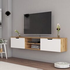 TV-taso, Asir, 160x30x30 cm, ruskea/valkoinen hinta ja tiedot | TV-tasot | hobbyhall.fi