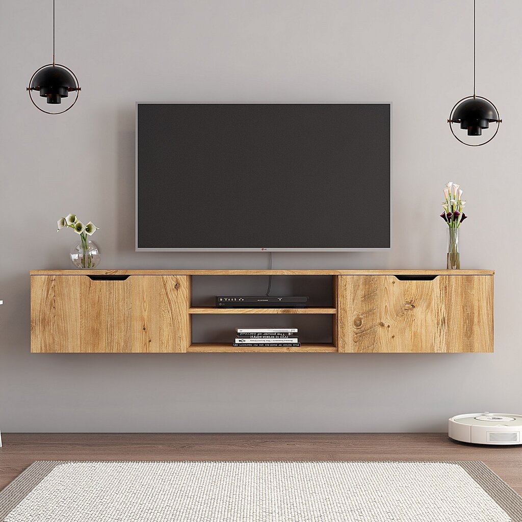 TV-taso, Asir, 160x30x30 cm, ruskea hinta ja tiedot | TV-tasot | hobbyhall.fi
