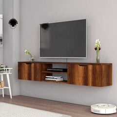 TV-taso, Asir, 160x30x30 cm, tummanruskea hinta ja tiedot | TV-tasot | hobbyhall.fi