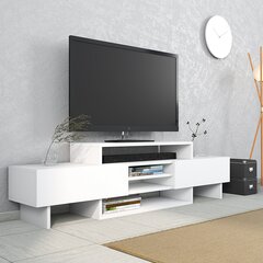 TV-taso, Asir, 160x48,5x30 cm, valkoinen hinta ja tiedot | TV-tasot | hobbyhall.fi