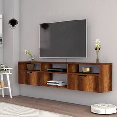 TV-taso, Asir, 160x35x30 cm, tummanruskea hinta ja tiedot | TV-tasot | hobbyhall.fi