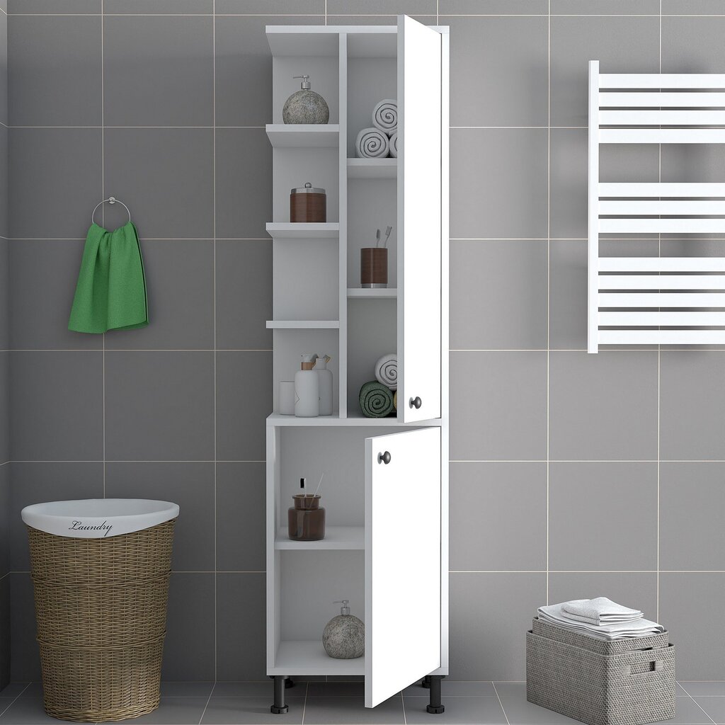Kylpyhuonekaappi, Asir, 60x170x30 cm, valkoinen hinta ja tiedot | Kylpyhuonekaapit | hobbyhall.fi