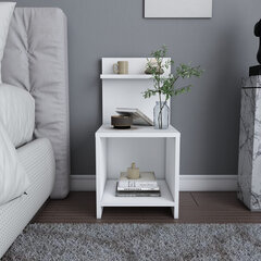 Yöpöytä, Asir, 35,6x37,4x72 cm, valkoinen hinta ja tiedot | Yöpöydät | hobbyhall.fi