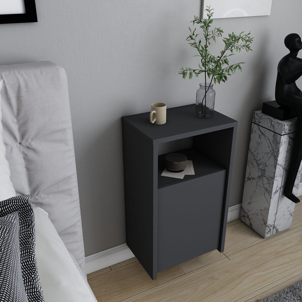 Yöpöytä, Asir, 36x25,3x61,4 cm, harmaa hinta ja tiedot | Yöpöydät | hobbyhall.fi