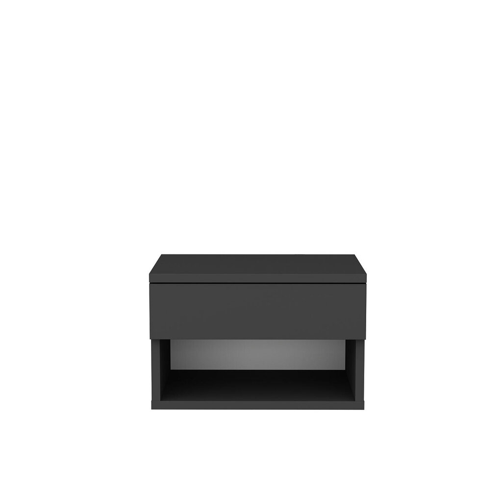 Yöpöytä, Asir, 44,6x29x31,9 cm, harmaa hinta ja tiedot | Yöpöydät | hobbyhall.fi