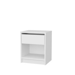 Yöpöytä, Asir, 44,6x35,9x52,8 cm, valkoinen hinta ja tiedot | Yöpöydät | hobbyhall.fi