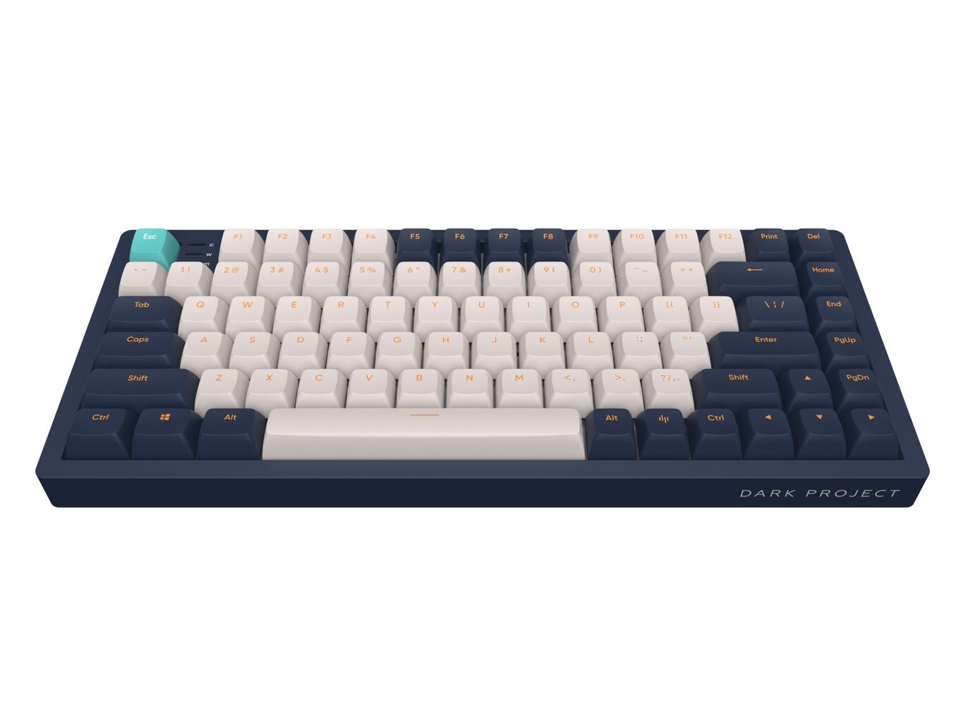 Näppäimistö Dark Project KD83A Ivory / Navy Blue - RGB ANSI (ENG) hinta ja tiedot | Näppäimistöt | hobbyhall.fi