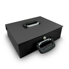 Metallinen kassalaatikko 35 cm, musta hinta ja tiedot | Kassakaapit | hobbyhall.fi