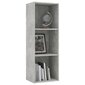 vidaXL 3-tasoinen kirjahylly betoninharmaa 40x30x114 cm lastulevy hinta ja tiedot | Hyllyt | hobbyhall.fi