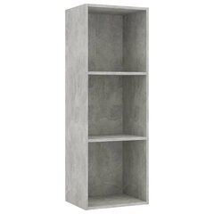 vidaXL 3-tasoinen kirjahylly betoninharmaa 40x30x114 cm lastulevy hinta ja tiedot | Hyllyt | hobbyhall.fi