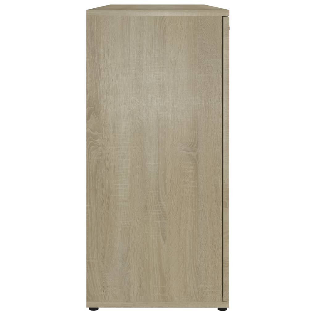 vidaXL Senkki Sonoma-tammi 120x35,5x75 cm lastulevy hinta ja tiedot | Olohuoneen kaapit ja lipastot | hobbyhall.fi