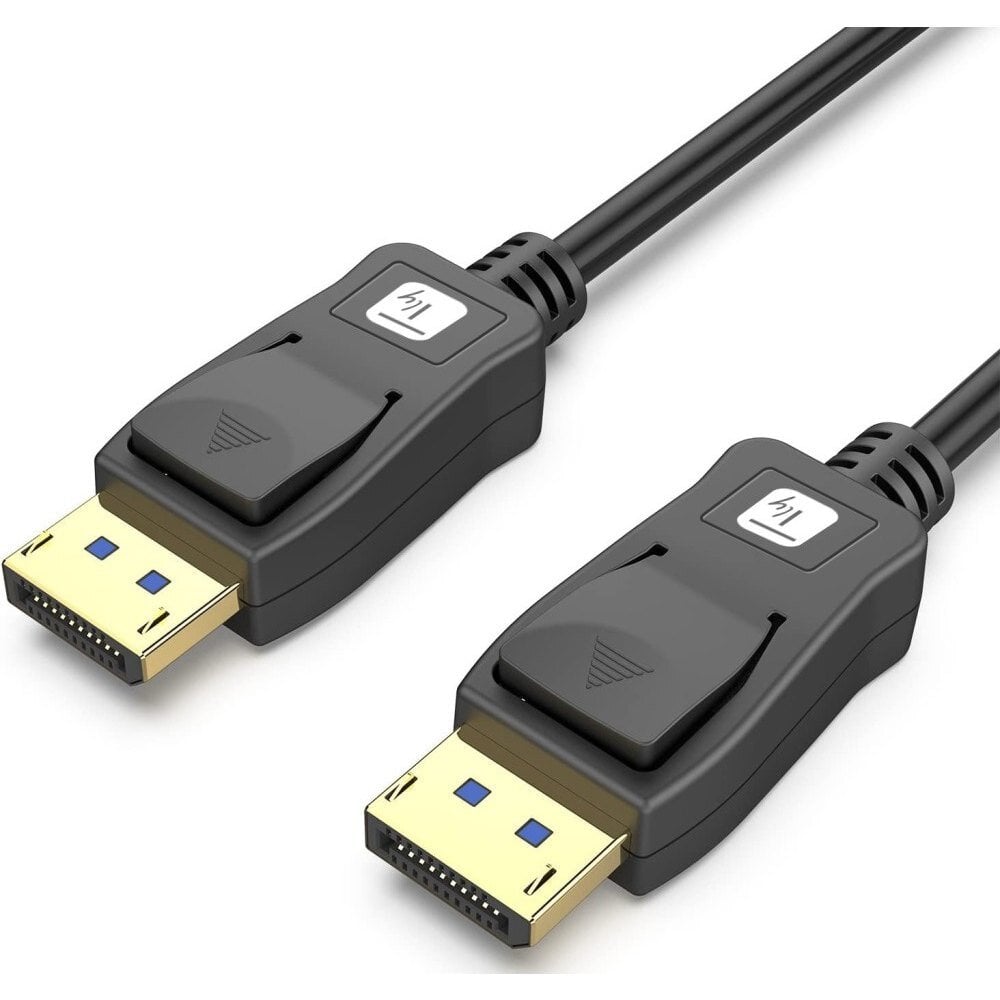 DisplayPort 2.1 4K*120Hz 54G 2m DP-DP M/M, suojattu, musta hinta ja tiedot | Kaapelit ja adapterit | hobbyhall.fi