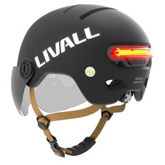 Smart Livall L23, L, SOS-putoamisanturi ja LED, musta hinta ja tiedot | Kypärät | hobbyhall.fi