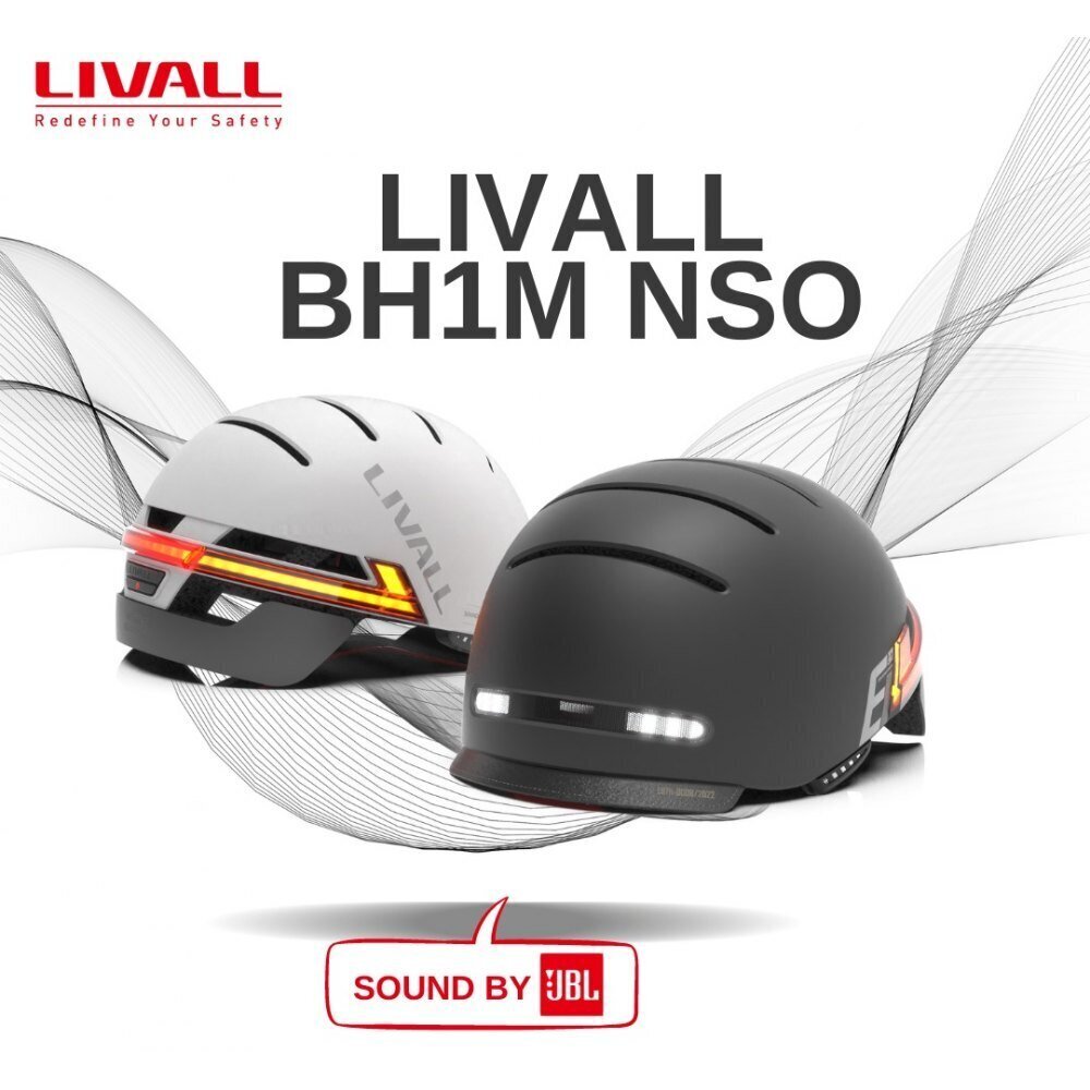 Smart Livall BH51M UFO-ääni JBL Bluetooth LED, M, harmaa hinta ja tiedot | Kypärät | hobbyhall.fi