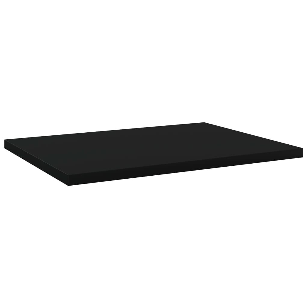 vidaXL Kirjahyllytasot 4 kpl musta 40x30x1,5 cm lastulevy hinta ja tiedot | Hyllyt | hobbyhall.fi