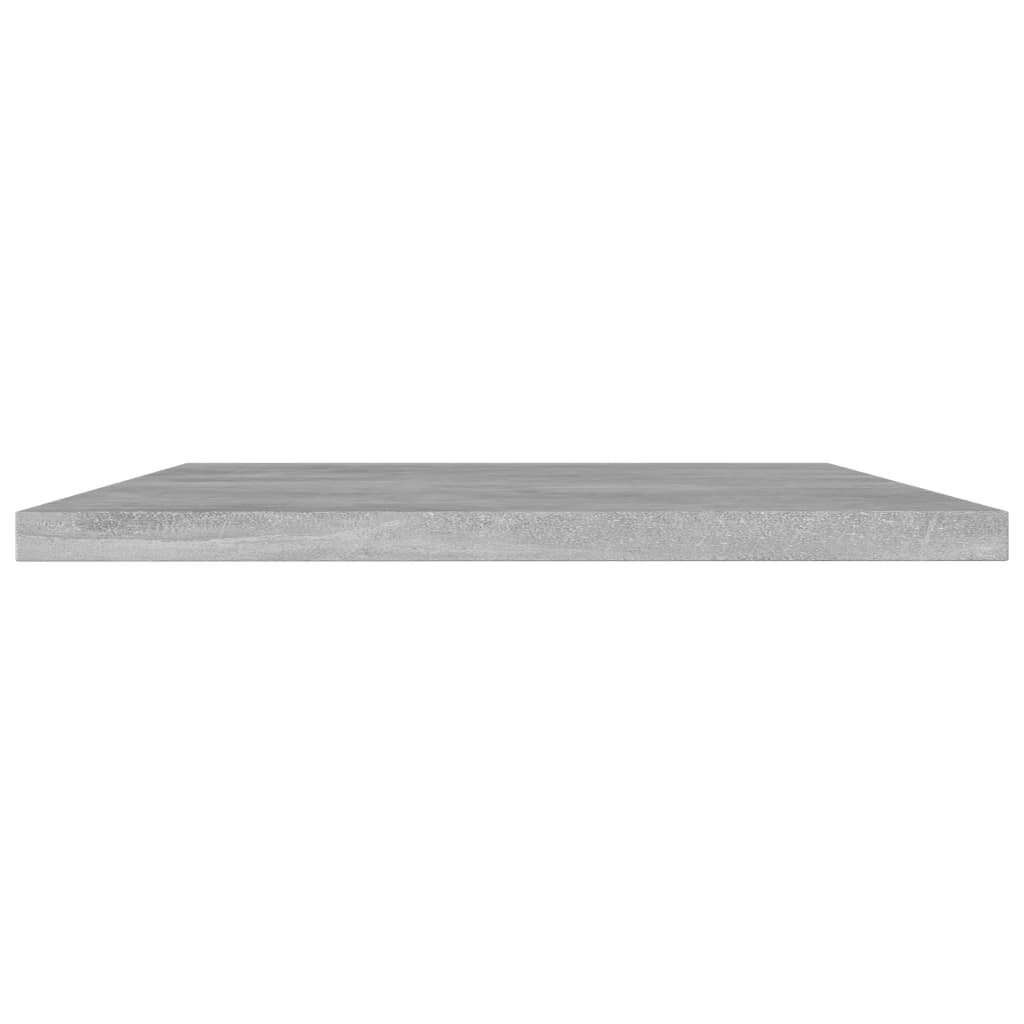 vidaXL Kirjahyllytasot 4 kpl betoninharmaa 60x40x1,5 cm lastulevy hinta ja tiedot | Hyllyt | hobbyhall.fi