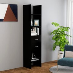 vidaXL Kirjahylly musta 40x35x180 cm lastulevy hinta ja tiedot | Hyllyt | hobbyhall.fi