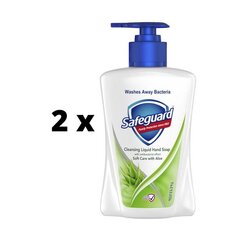 Nestemäinen käsisaippua Safeguard Aloe, 225ml x 2 kpl. paketti hinta ja tiedot | Saippuat | hobbyhall.fi