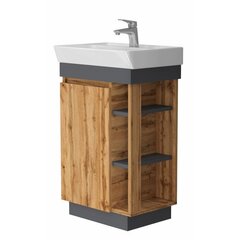 Kylpyhuonekaappi pesualtaalla Euroliux Utah UT-50, ruskea hinta ja tiedot | Kylpyhuonekaapit | hobbyhall.fi