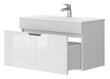 Ripustettava kylpyhuonekaappi pesualtaalla Euroliux Stefanija ST1-80, valkoinen hinta ja tiedot | Kylpyhuonekaapit | hobbyhall.fi