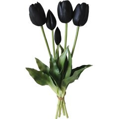 Keinotekoinen tulppaanikimppu 40 cm, musta hinta ja tiedot | Keinotekoiset kukat | hobbyhall.fi
