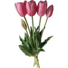 Keinotekoinen tulppaanikimppu 40 cm, vaaleanpunainen hinta ja tiedot | Keinotekoiset kukat | hobbyhall.fi