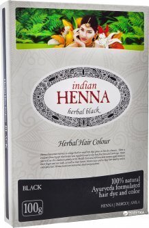 INDIAN HENNA MUSTA 100G hinta ja tiedot | Hiusvärit | hobbyhall.fi