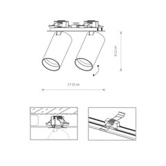 Kattovalaisin Nowodvorski Mono SURFACE 7745 hinta ja tiedot | Kattovalaisimet | hobbyhall.fi