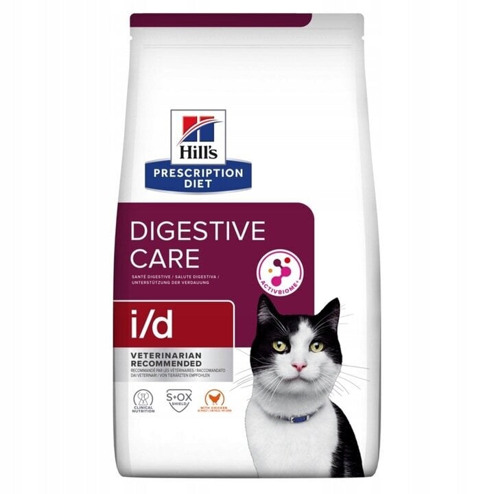 Hill's Prescription Diet Feline Digestive Care i/d ravinto kissoille, joilla on ruoansulatusongelmia kanan makuinen, 8 kg hinta ja tiedot | Koiran kuivaruoka | hobbyhall.fi