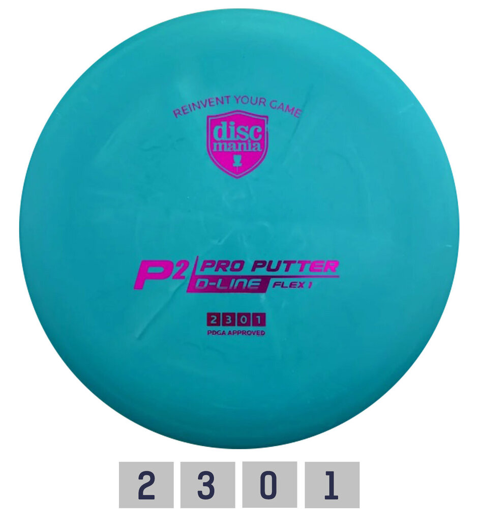 Frisbeegolfkiekko Putter D-LINE, P2 FLEX 1, sininen hinta ja tiedot | Frisbeegolf | hobbyhall.fi