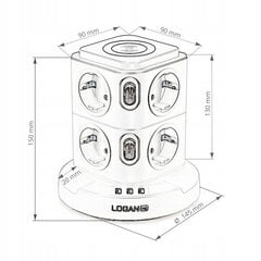 Jatkokaapeli 3 x USB, 5V / 2,4A hinta ja tiedot | Logan Kodin remontointi | hobbyhall.fi