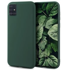 Moozy Minimalist -sarjan silikonikotelo Samsung A51:lle, Midnight Green hinta ja tiedot | Puhelimen kuoret ja kotelot | hobbyhall.fi