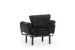 Kalune Design Nitta Single, taitettava nojatuoli, musta hinta ja tiedot | Nojatuolit | hobbyhall.fi